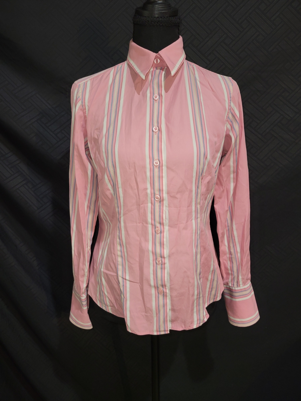 Thomas Pink Women's Jermyn Street London Button Down Striped Shirt Sz 10 Cotton